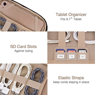 BAGSMART Travel Cable Bag, Large Capacity Electronic Organizer