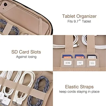 BAGSMART Travel Cable Bag, Large Capacity Electronic Organizer