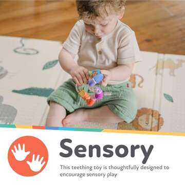 Nuby Twista Teether Toy for Babies - Multicolor Rattle Teething - Toy for Baby Teething Relief - 6+ ...