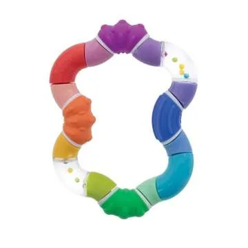 Nuby Twista Teether Toy for Babies - Multicolor Rattle Teething - Toy for Baby Teething Relief - 6+ Months