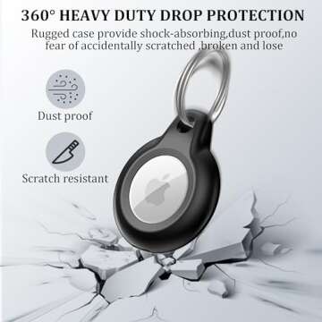 Waterproof Airtag Keychain Holder for Secure Tracking