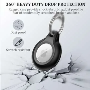 Waterproof Airtag Keychain Holder for Secure Tracking
