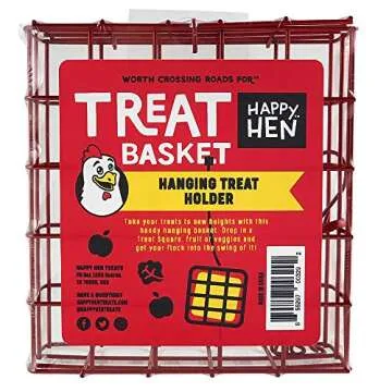 Happy Hen Treats Treat Square Basket for Chickens | Durable & Fun
