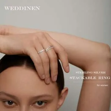 WEDDINEN Stackable S925 Silver Rings for Women