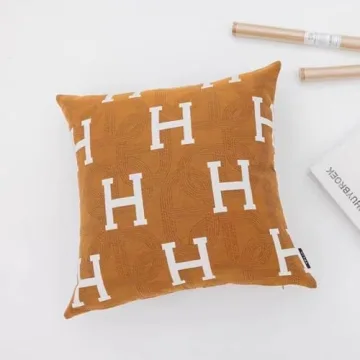 Croker Horse Throw Pillow Cover Modern H Embroidery