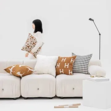 Croker Horse Throw Pillow Cover Modern H Embroidery