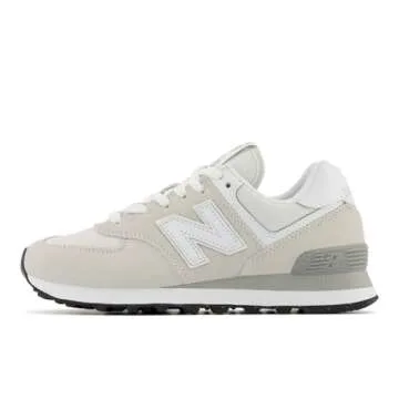 New Balance Women's 574 Core Sneaker, Nimbus Cloud/White, 9.5