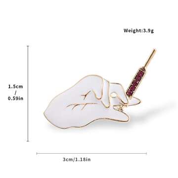 Dckazz Nurse Pin Medical Syringe Pin Doctor Nurse Creative Denim Jackets Badges Brooch Women Men Cartoon Enamel Crystals Metal Lapel Jewelry for Woman & Girls