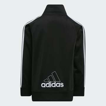 adidas baby boys Tricot Jacket & Clothing Pants Set, Adi Black, 4T US