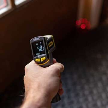 General Tools Non-Contact Infrared Thermometer #IRT217, Laser Temperature Gun, Thermal Detector, 10:1 Distance to Spot Ratio