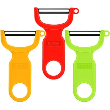 KITCHPOWER Original Vegetable Peeler 3-Pack - Ergonomic & Sharp Blades