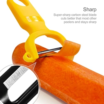 KITCHPOWER Vegetable Peeler Carbon Steel Blade 3-Pack