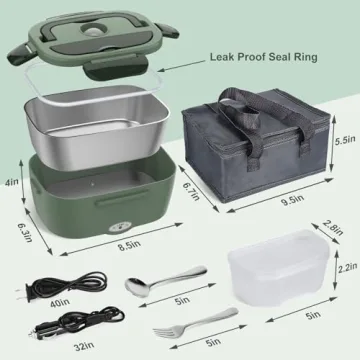 Vabaso Electric Lunch Box - 80W Portable Food Warmer