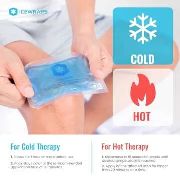 ICEWRAPS Reusable Hot & Cold Gel Packs for Pain Relief
