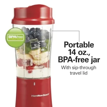 Hamilton Beach Portable Blender for Smoothies and Shakes