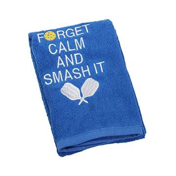 LEVLO Funny Tennis Pickleball Lover Gifts Forget Calm and Smash It Cotton Towels for Tennis Pickleball Players (Forget Calm and Smash It)