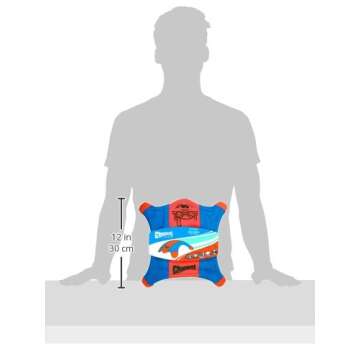 Chuckit! Flying Squirrel Fetch Dog Toy - Water Floating Flyer - Soft and Durable Polyester Canvas Construction - For Large Dogs - Size Large - 11-inch Diameter - Pack of 1 - Orange and Blue