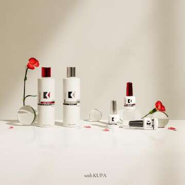 KUPA GelFinity - Soak Off Gel - Base & Top Coat Glossy Finish (No-Wipe) 0.5 Fl Oz