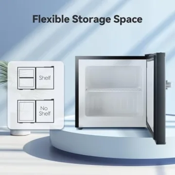 LHRIVER Mini Freezer, 1.2 Cu.ft Quiet Compact Design