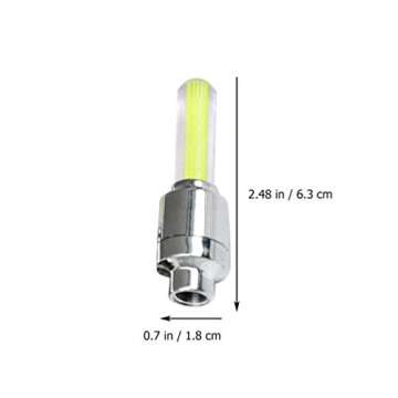 Bike Valve Wheel Light 4 Pcs LED Bike Wheel Light Bike Wheel Tire Valve Cap Flashlight Lamp LED Flash Tyre Wheel Valve Cap Light for Car Bike Bicycle (Assorted Color)