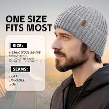 OUTDOOR SHAPING Merino Wool Beanie for All Ages