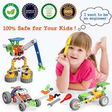 MOONTOY 11 in 1 STEM Toys for Building and Creativity