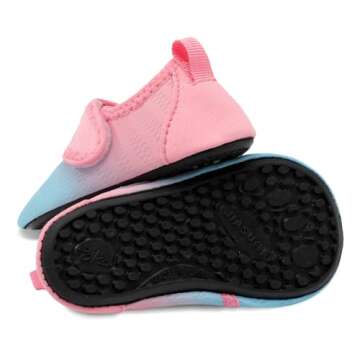 storeofbaby Water Shoes for Infant Baby Girls Quick Dry Non-Slip Outdoor Beach Pool Swim Socks, 6-12 Months