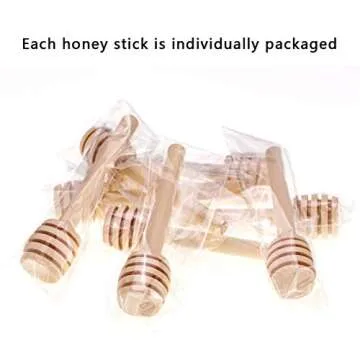 GIYOMI Wooden Honey Dipper - 6PCS 3 Inch Mini Honeycomb Stick,Small Honey Stick for Honey Jar Dispense Drizzle Honey and Wedding Party Favors