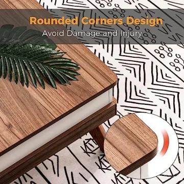 Bidiso Lift Top Coffee Table, Easy-to-Assembly Center Table with Hidden Storage Compartment, Modern Dining Table for Living Room Reception/Home Office, Walnut