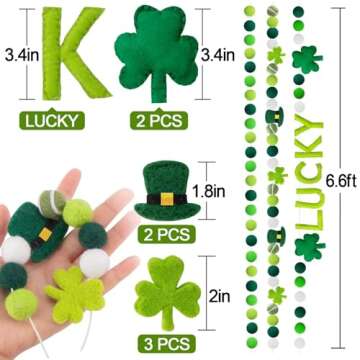 St. Patrick's Day Felt Garlands for Festive Decor
