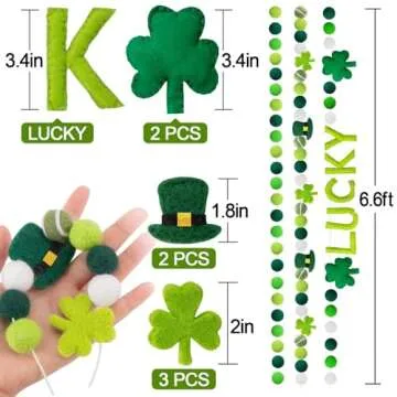 St. Patrick's Day Felt Garlands for Festive Decor