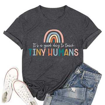 Teacher Shirts Funny Women’s Teacher Life T Shirt Graphic Tees Cute Casual Soft Cotton Shirts Tops...