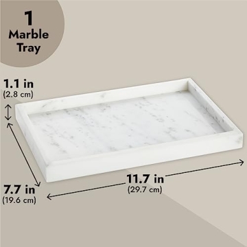 Stylish Juvale Marble Vanity Tray for Jewelry and More