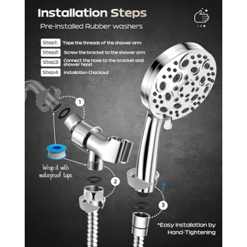 High Pressure Handheld Shower Head with 10 Modes