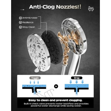 High Pressure Handheld Shower Head with 10 Modes