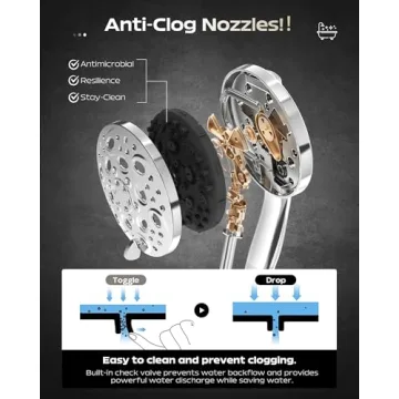 High Pressure Handheld Shower Head with 10 Modes