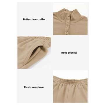 Aleumdr Women 2 Piece Sweat Set - Comfortable and Stylish Outfit