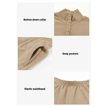 Aleumdr Women 2 Piece Sweat Set - Comfortable and Stylish Outfit