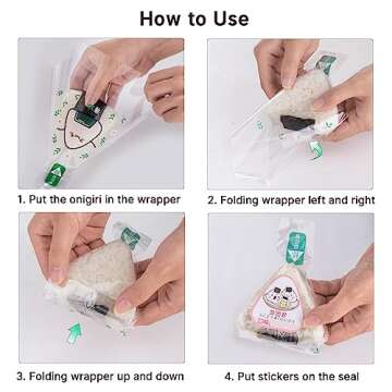 Choxila Onigiri Wrappers - 100PCS Fun Triangle Bag