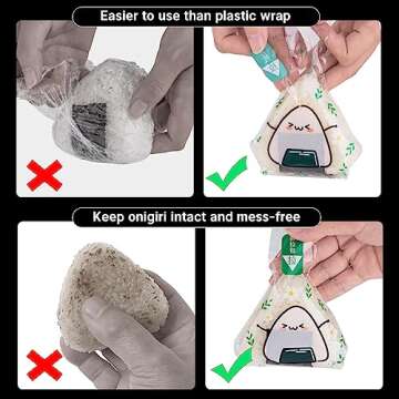 Choxila Onigiri Wrappers - 100PCS Fun Triangle Bag