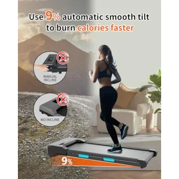 Fithno Walking Pad with Auto Incline for Home Exercise