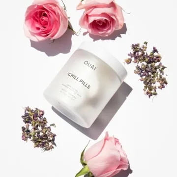 OUAI Chill Pills - Bath Bombs Scented with Jasmine and Rose - Safflower, Hemp Seed & Jojoba Oil to Improve Texture, Calm & Moisturize Dry Skin - Includes 6 Relaxing Bath Bombs (1.5 Oz Each)