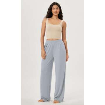 ODODOS 3-Pack Seamless Square Neck Crop Tank for Women Ribbed Knit Soft Low Back Cropped Tops, Long Crop Length, Brunette+Oatmeal+Taupe, X-Large/XX-Large