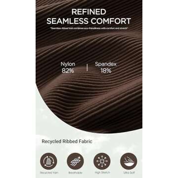 ODODOS 3-Pack Seamless Square Neck Crop Tank for Women Ribbed Knit Soft Low Back Cropped Tops, Long Crop Length, Brunette+Oatmeal+Taupe, X-Large/XX-Large