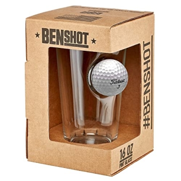 BenShot Golf Ball Pint Glass - 16oz Made in USA