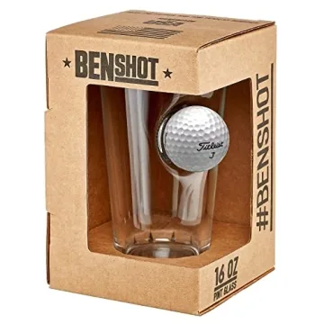 BenShot Golf Ball Pint Glass - 16oz Made in USA