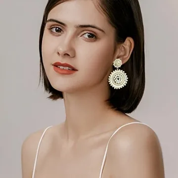 White Beaded Boho Earrings for Women - Elegance 11 Designs