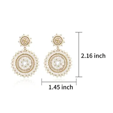 White Beaded Boho Earrings for Women - Elegance 11 Designs