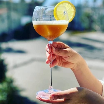 Snute Long Stem Wine Glasses for Red Wine or White Wine - Premium Crystal Clear Glass - Great Gift f...