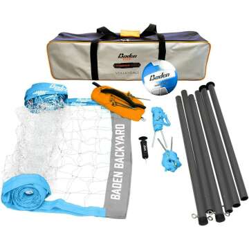 Baden Backyard Volleyball Set with Carrying Bag - Ultimate Fun for All Ages!